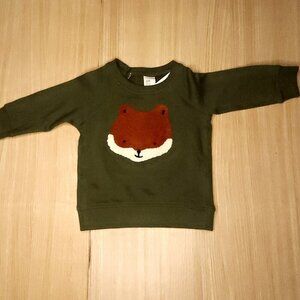 H&M Infant Boys New Green Fox Sweatshirt 3-6 Months